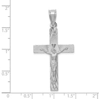14k White Gold Crucifix Pendant