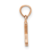 14K Rose Gold Polished Block Letter X Initial Pendant
