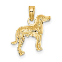 14K Greyhound Dog Charm