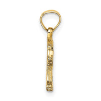 14K Textured Bear Charm