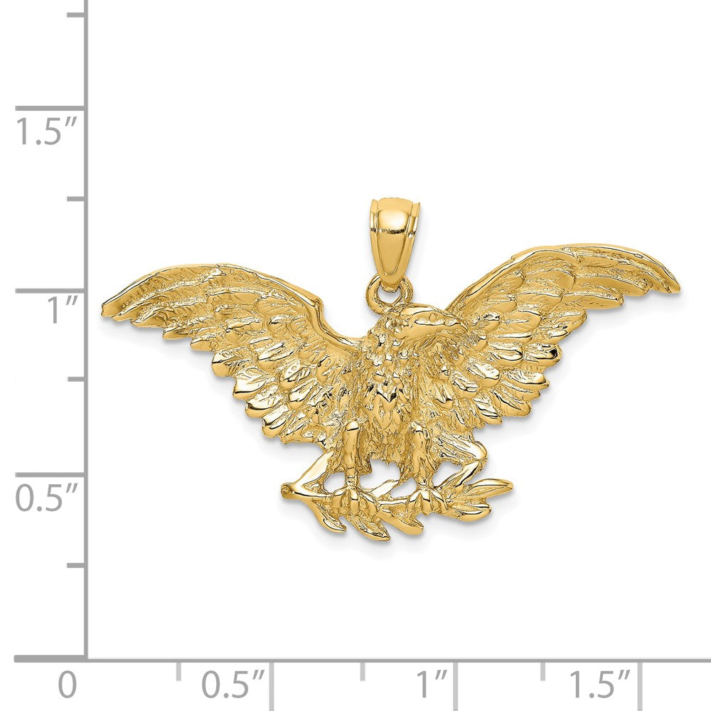 14K Eagle w/ Wings Spread Charm