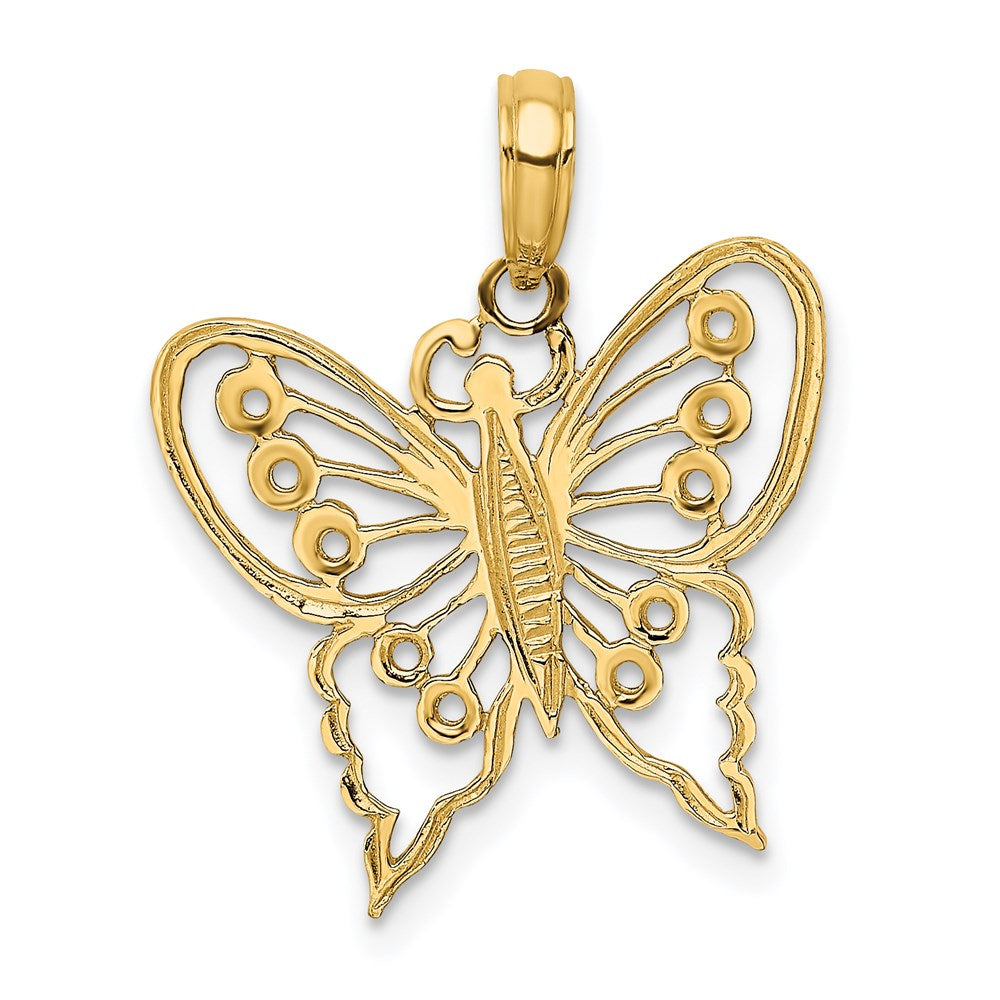 14K Cut-Out Butterfly Charm