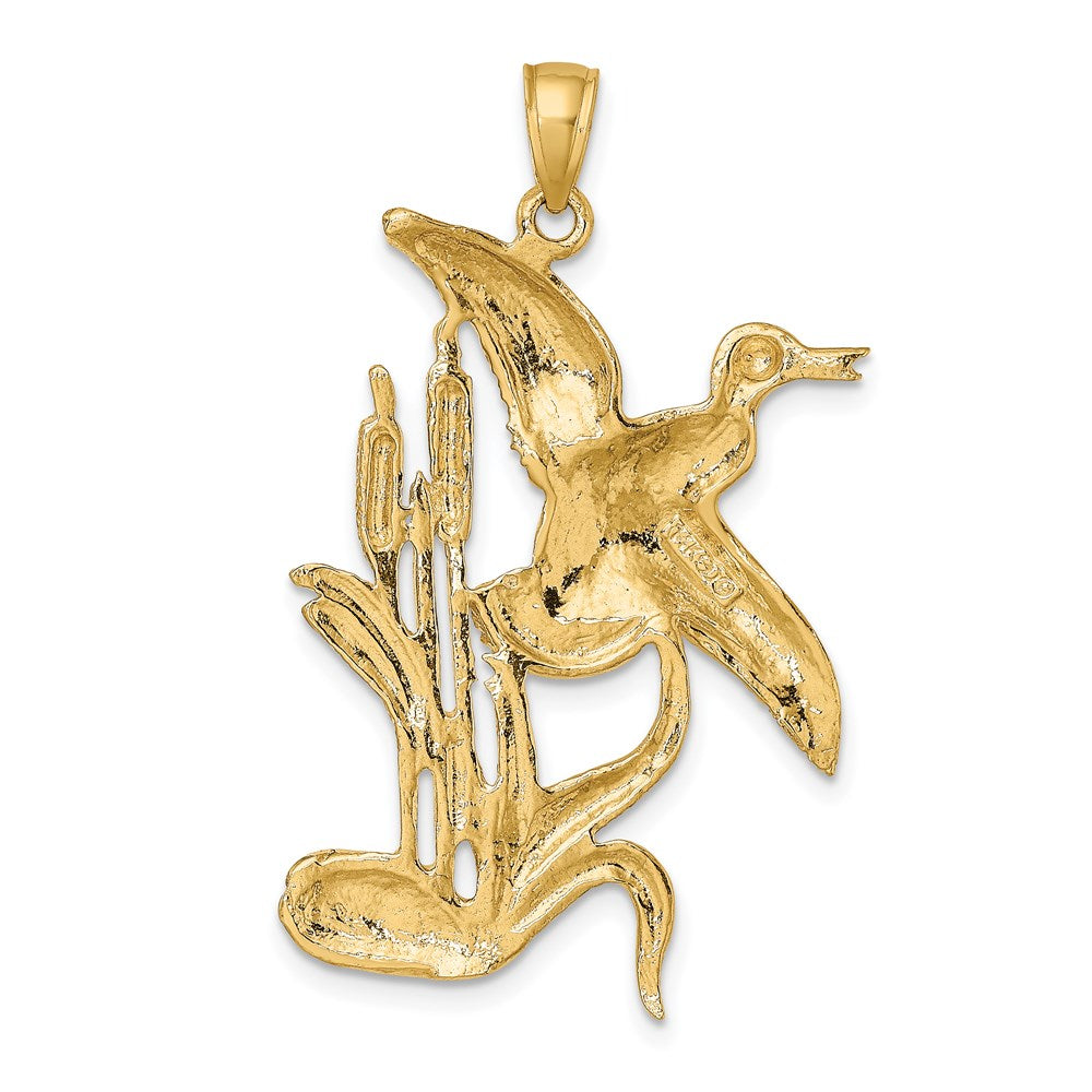 14K Duck Flying From Willow Charm