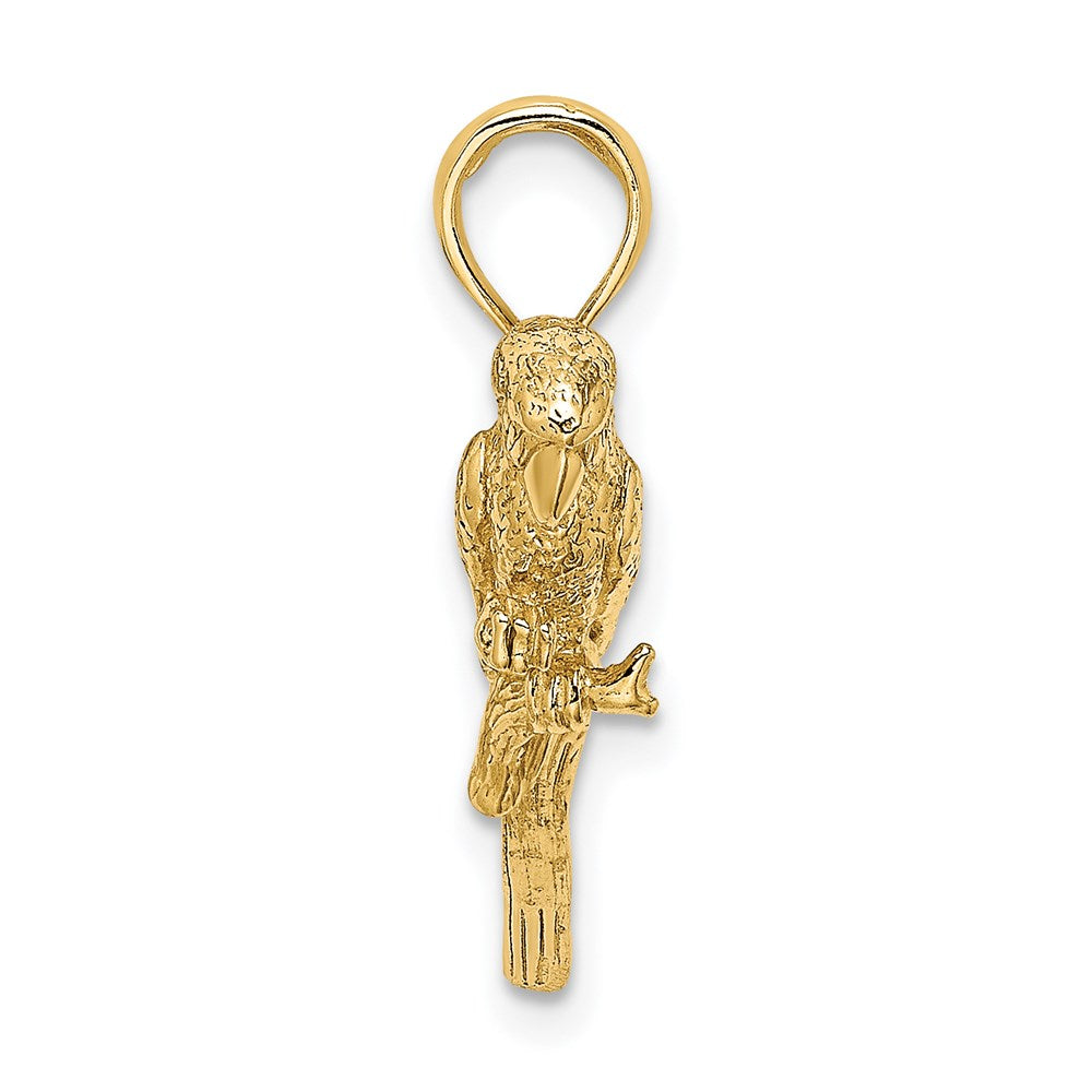 14K 3-D Parrot Charm