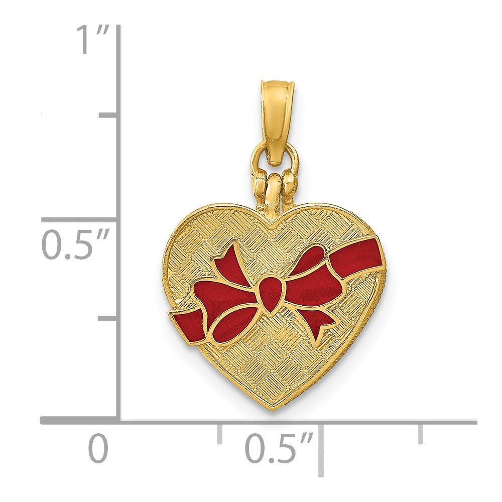 14K w/ Enamel and I LOVE YOU Inside 3-D Candy Box Charm