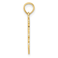 14K LOVE In Heart w/ Floral Design Charm
