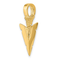 14K 3-D Arrowhead Charm