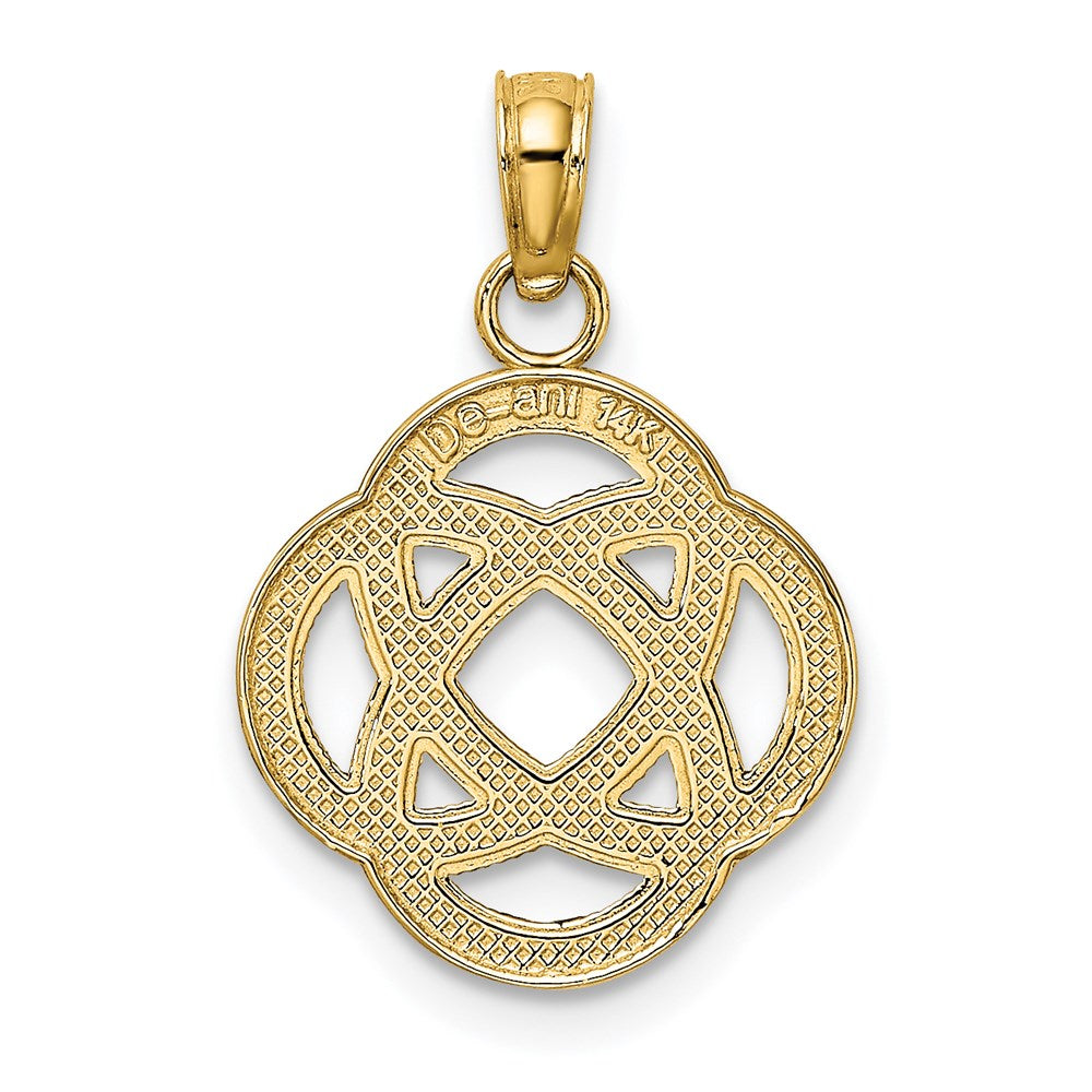 14K Small Celtic Eternity Knot Circle Charm