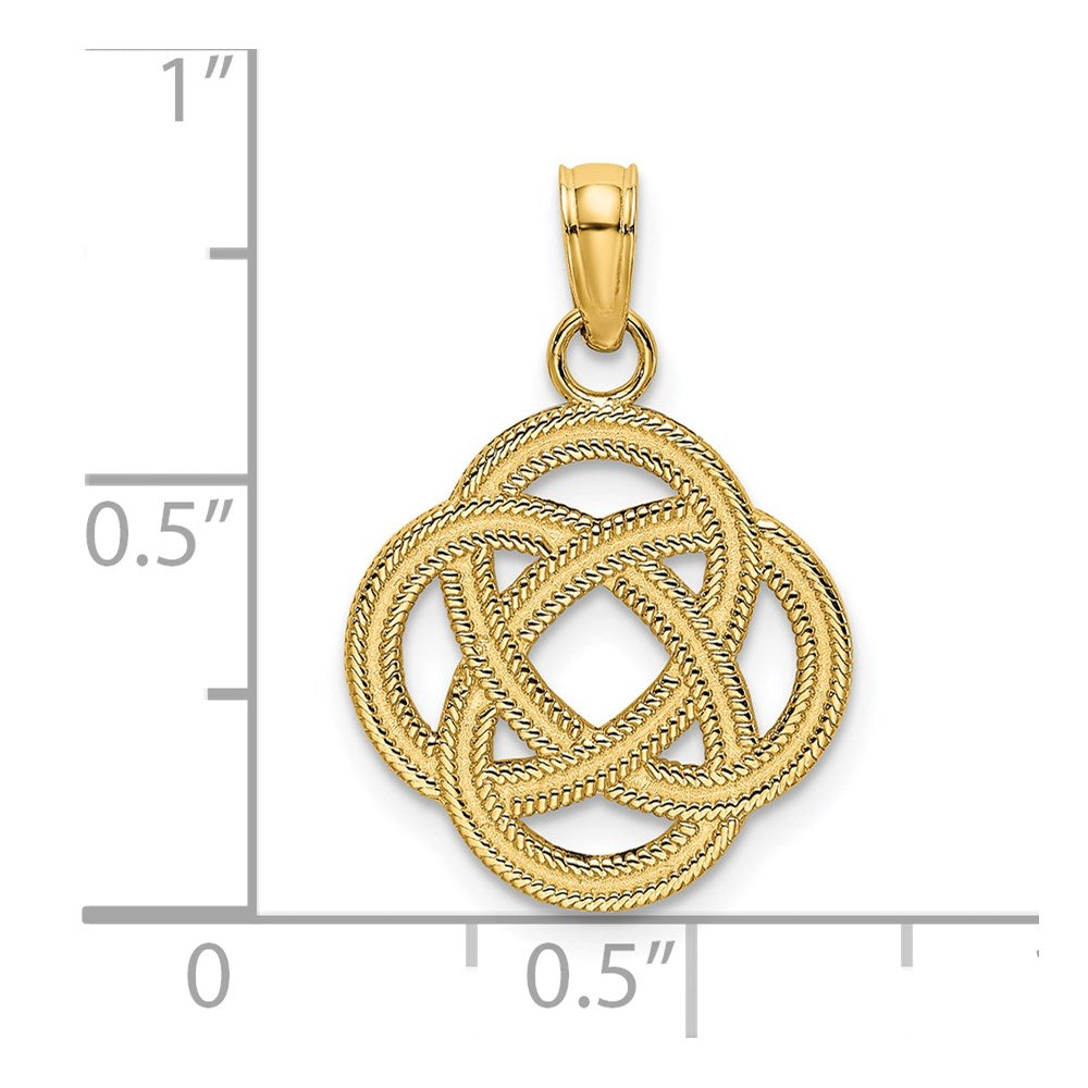14K Small Celtic Eternity Knot Circle Charm