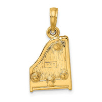 14K 3-D Grand Piano Top Opens Charm
