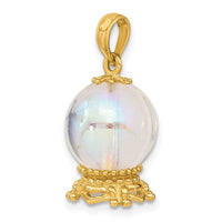 14K 3-D Crystal Ball Charm