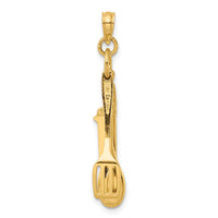 14K 3-D Moveable Spatula, Spoon, and Knife Charm