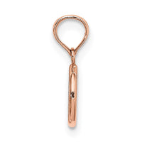 14K Rose Gold 3-D Peace Symbol Charm