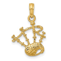 14K 3-D Bagpipes Charm