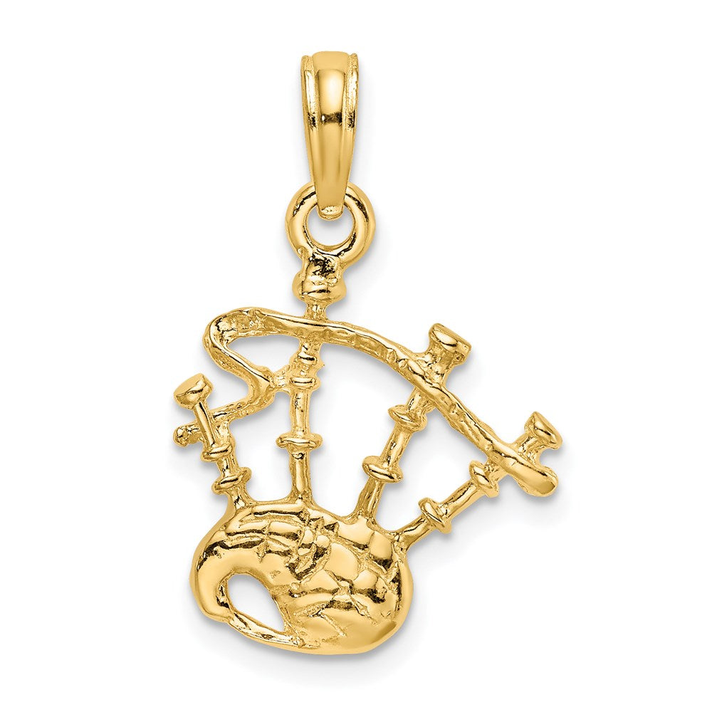 14K 3-D Bagpipes Charm