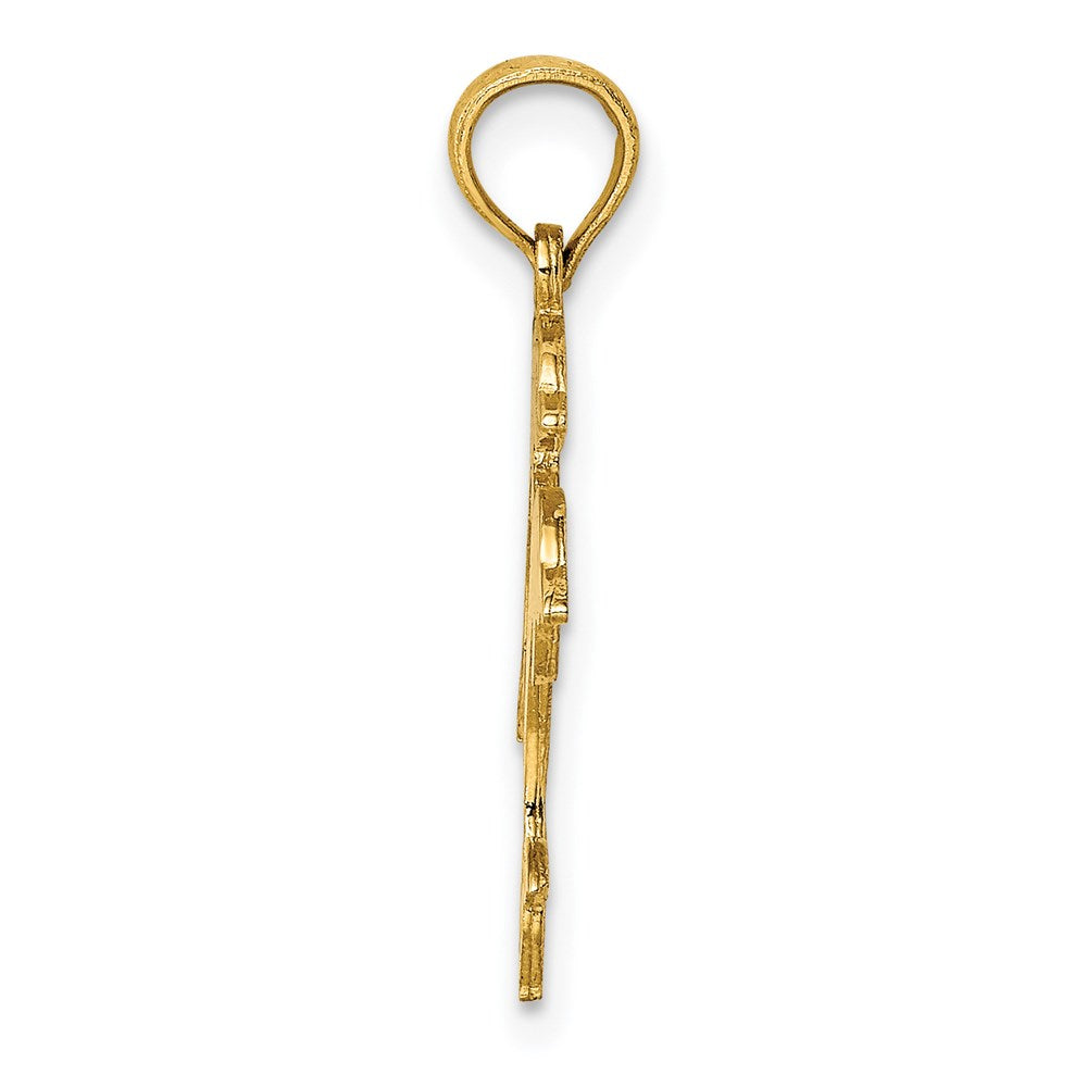 14K Double Dolphins Charm 2