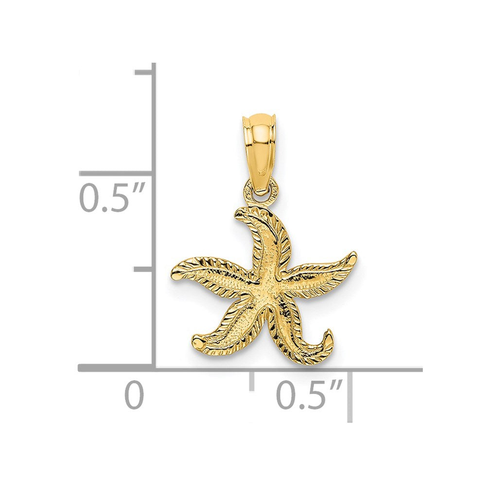 14K Flat Starfish Charm 3