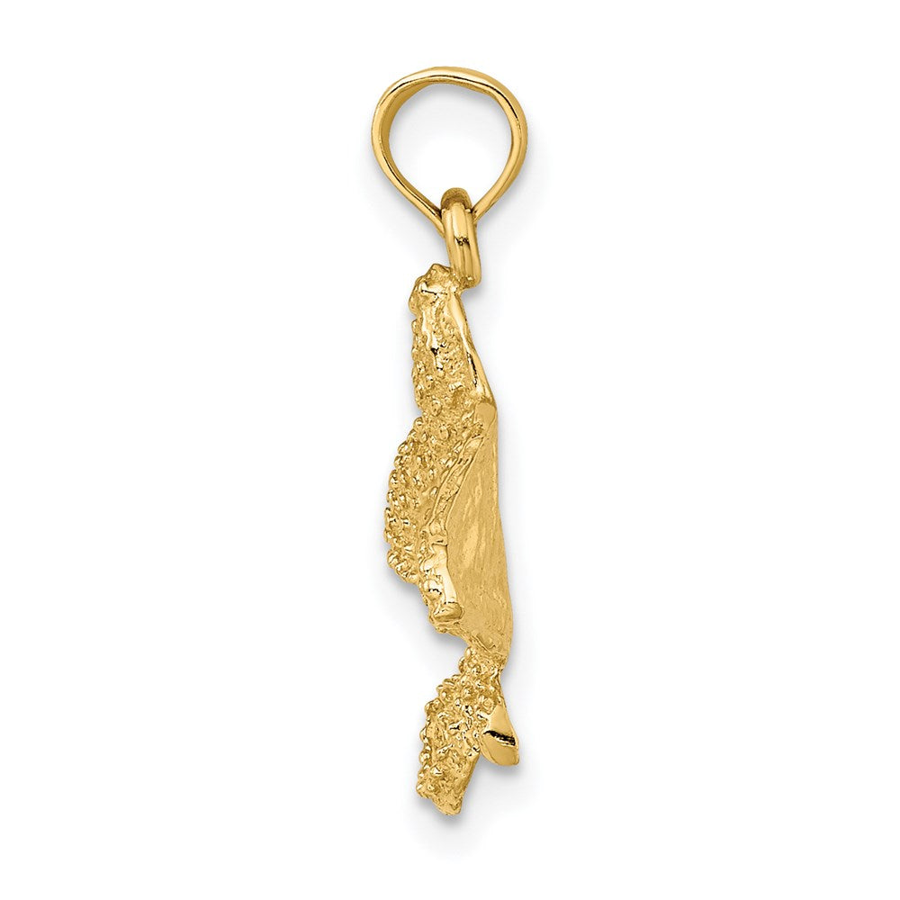 14K Textured Spotted Eagle Ray Charm 2