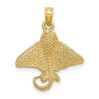 14K Textured Spotted Eagle Ray Charm 1