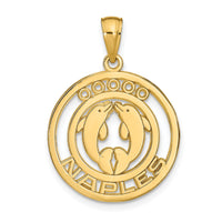 14k NAPLES Dolphins Pendant 1