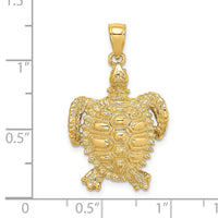 14K Sea Turtle with Spiny Shell Charm 3