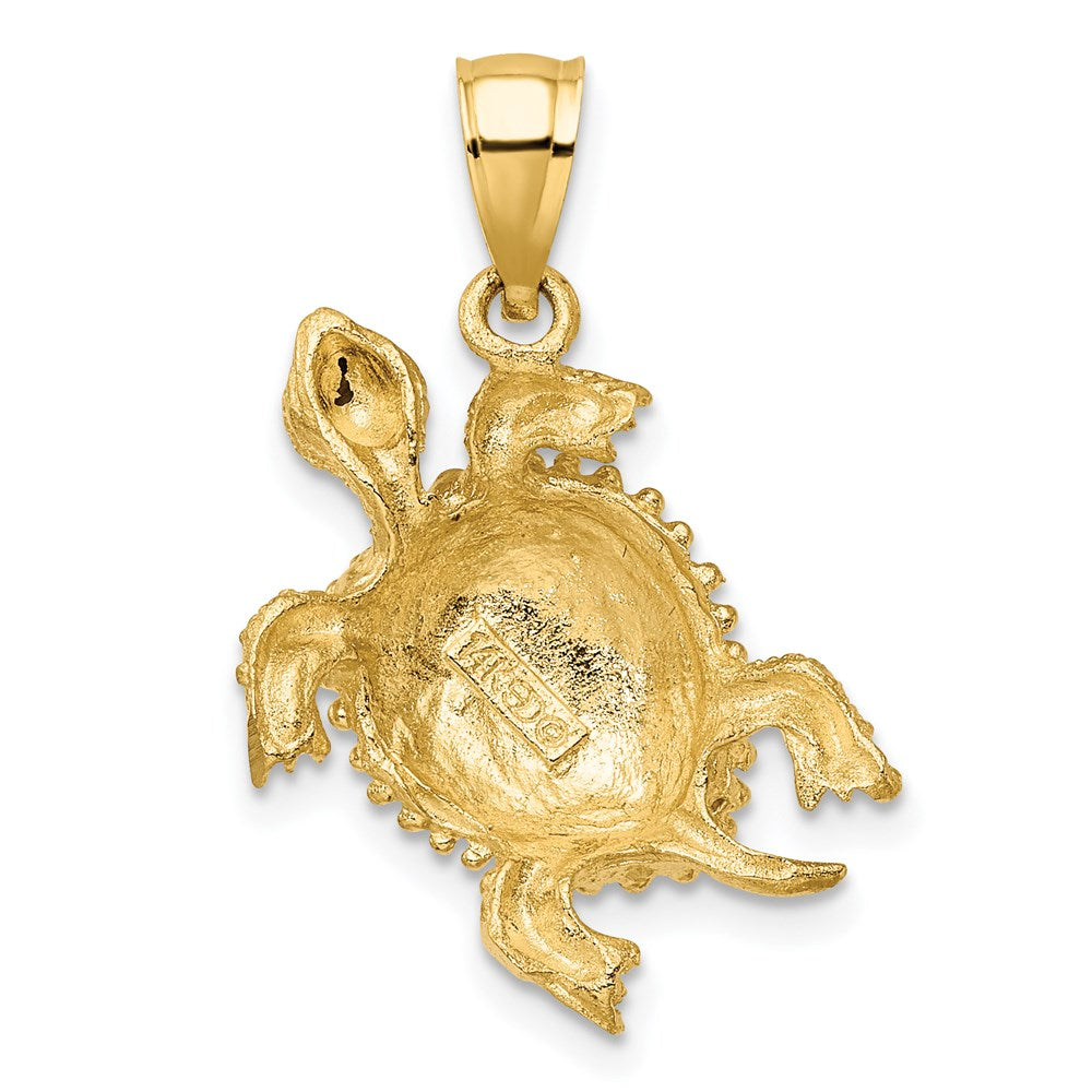 14K Sea Turtle with Tail Charm 4