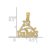 14K I HEART DOLPHINS w/ Dolphin Charm 3