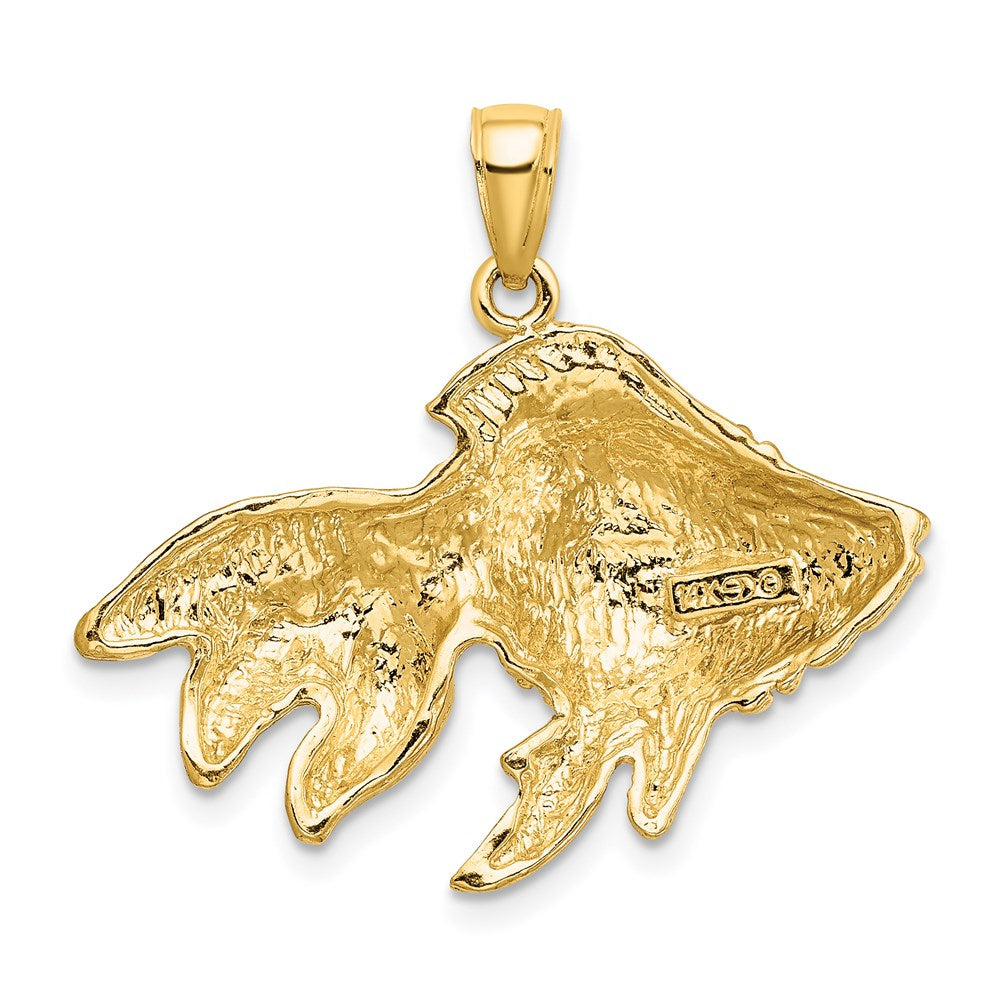 14K 2-D & Engraved Striped Fish Charm 4