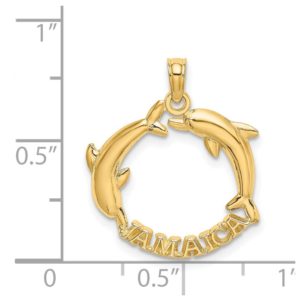 14K JAMAICA w/Dolphins Charm 4