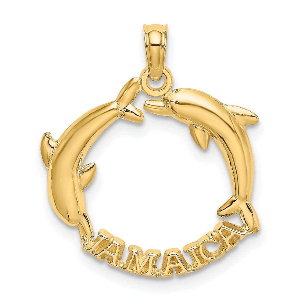 14K JAMAICA w/Dolphins Charm 1