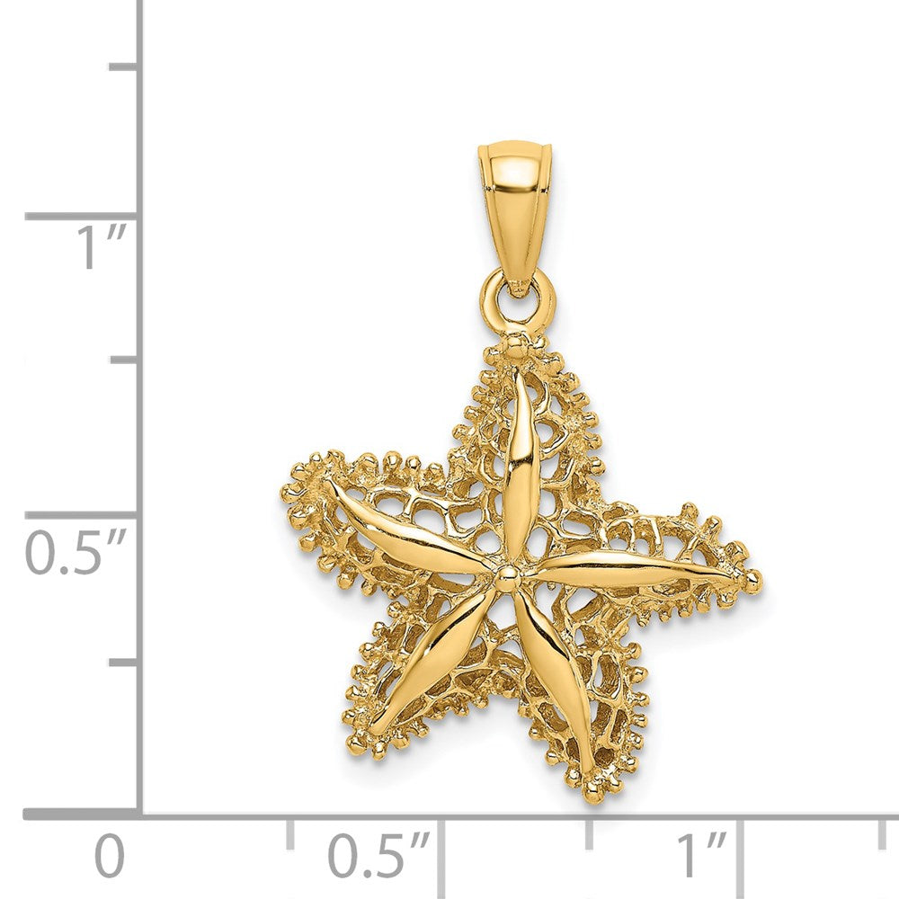 14K Starfish Filigree Charm 3