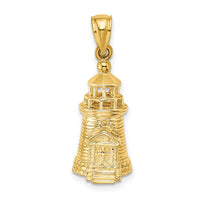 14K 3-D Brant Point Lighthouse Nantucket Harbor, Ma Charm