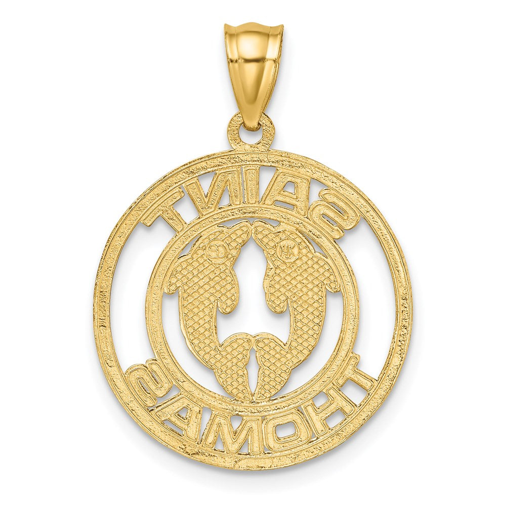14K SAINT THOMAS w/ Dolphins Charm 4