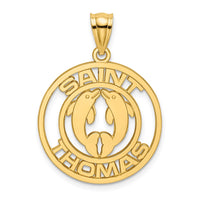 14K SAINT THOMAS w/ Dolphins Charm 1