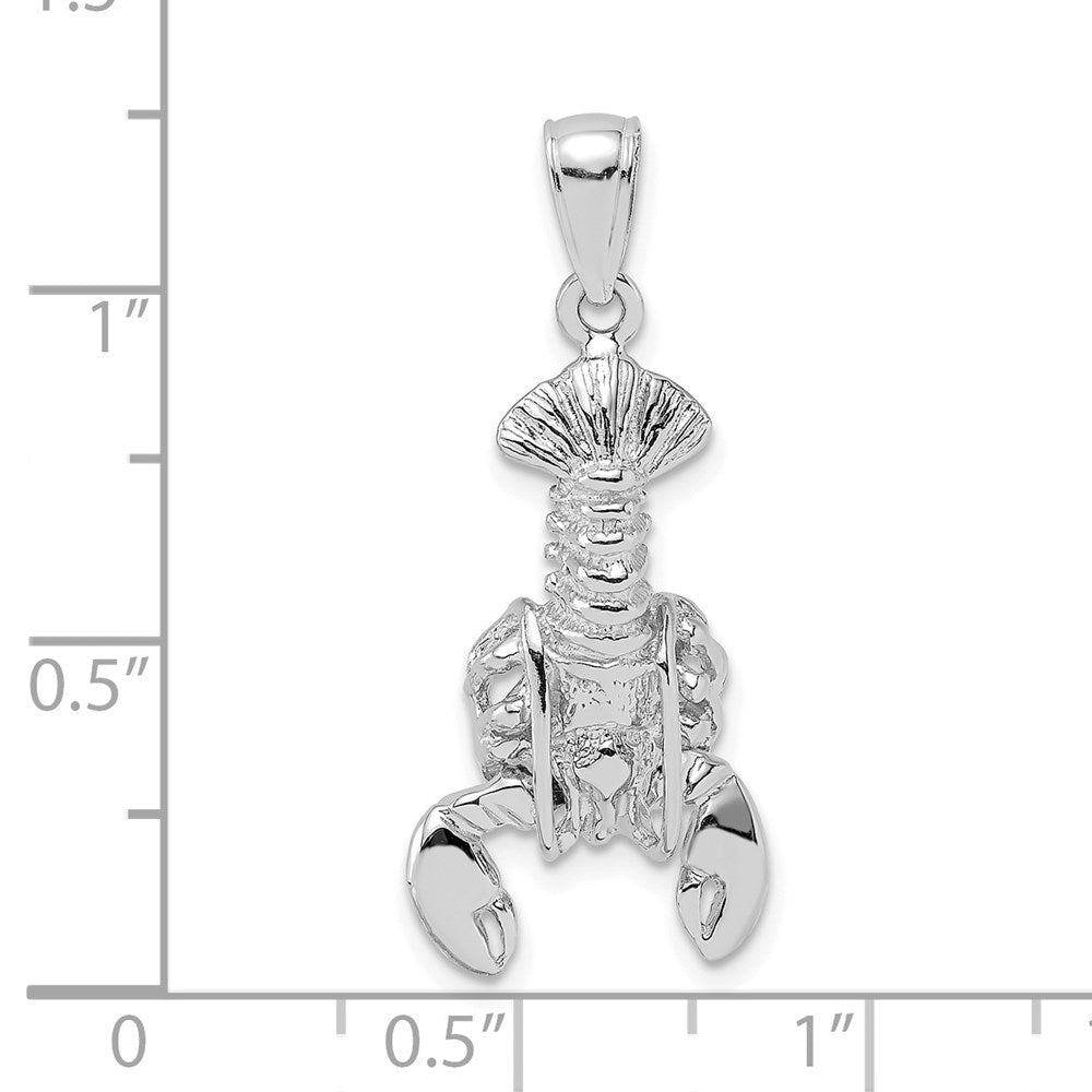 14K White Gold Moveable Lobster Charm 3