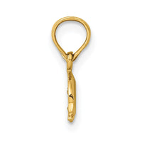 14K 2-D Mini Double Dolphins Swimming Charm 2