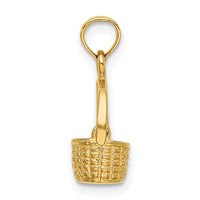 14K 3-D Moveable Handle Basket Charm