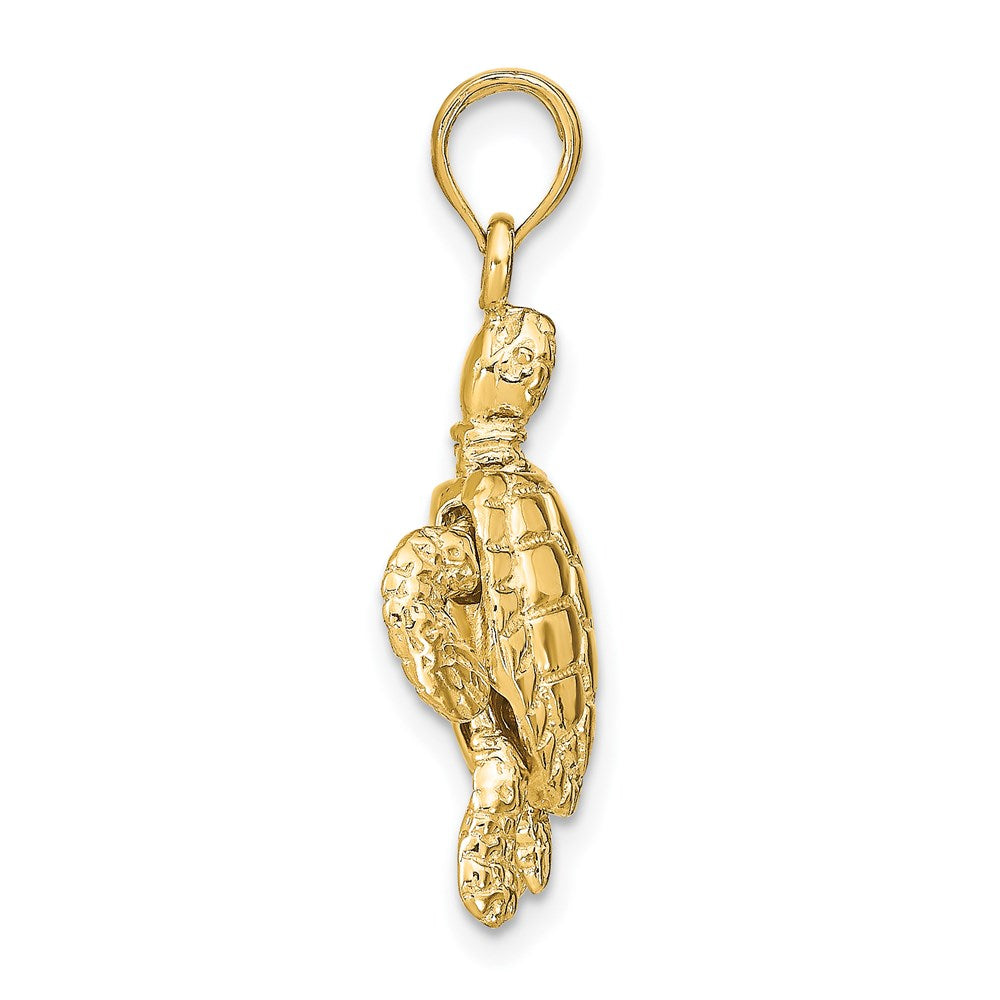 14K 3-D Sea Turtle with Moveable Head and Legs Charm