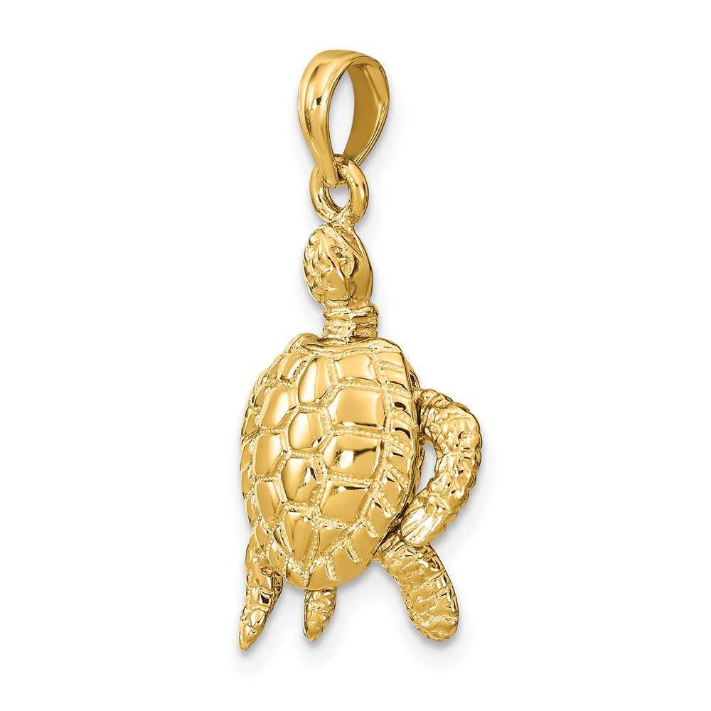 14K 3-D Sea Turtle with Moveable Head and Legs Charm