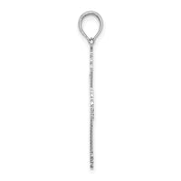 14K White Gold Cross w/ Heart Center Charm