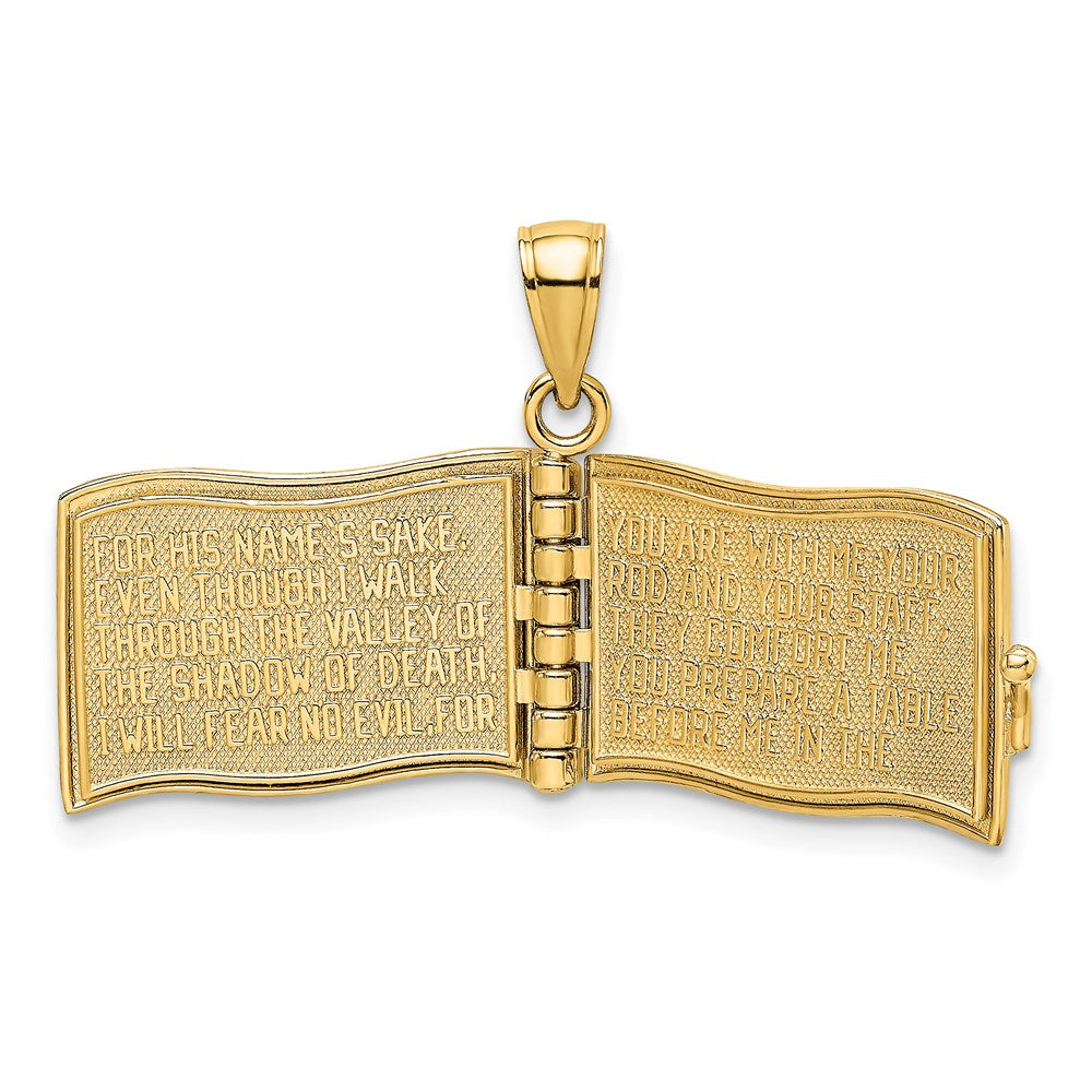14K 3-D Moveable Pages The Lord Is My Shepherd Psalm 23 Charm