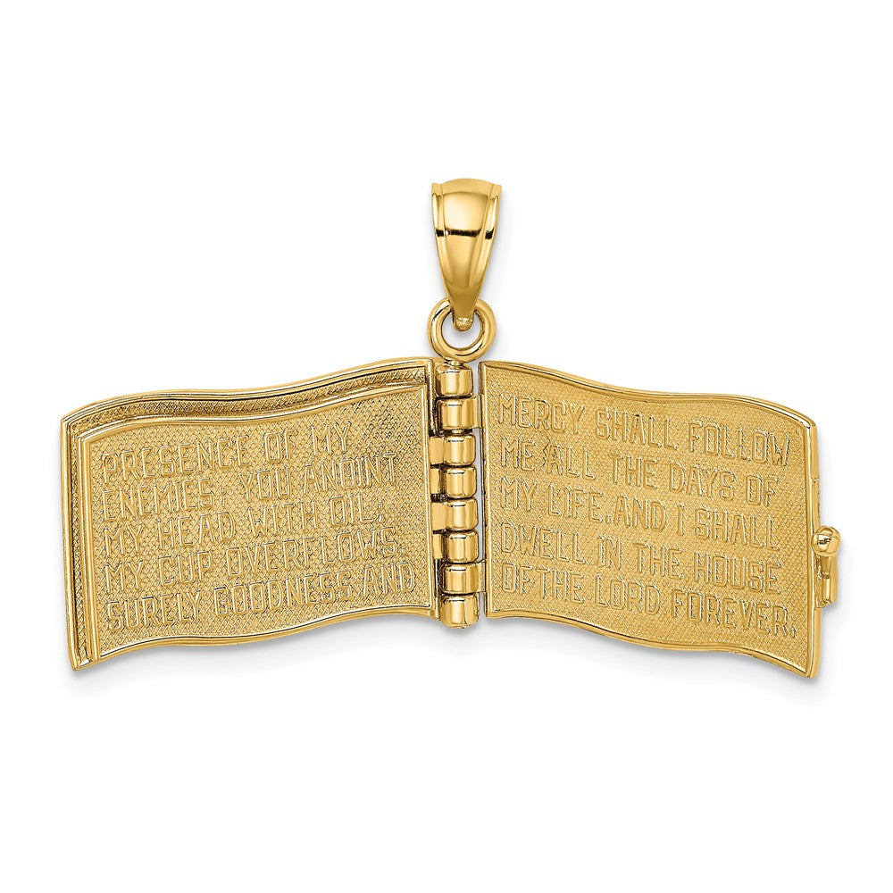 14K 3-D Moveable Pages The Lord Is My Shepherd Psalm 23 Charm
