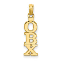 14K Polished OBX (Outer Banks) Vertical Charm