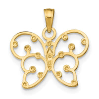14k w/ Rhodium Butterfly Charm