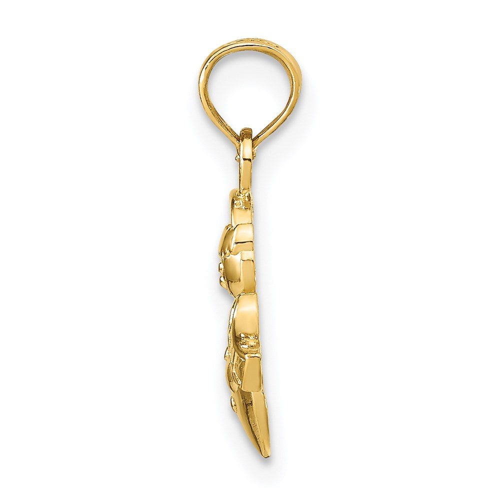 14K Snowman Pendant