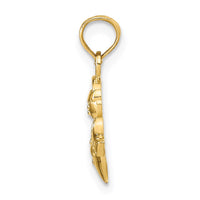 14K Snowman Pendant