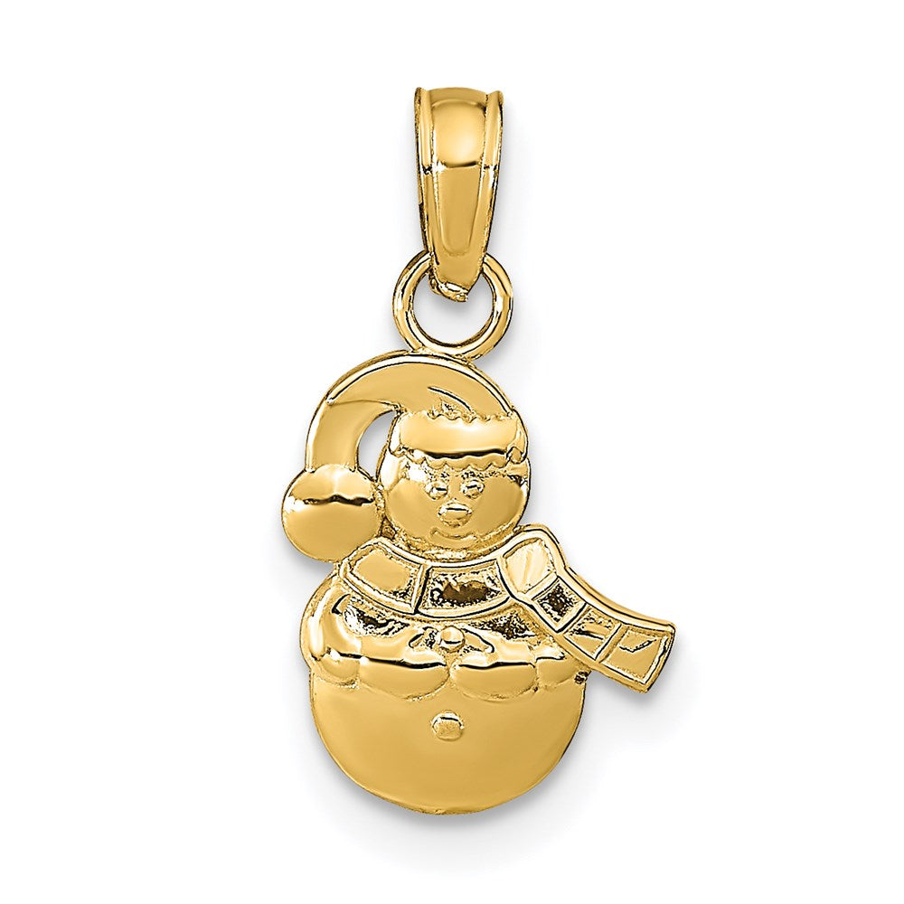 14K Snowman Pendant