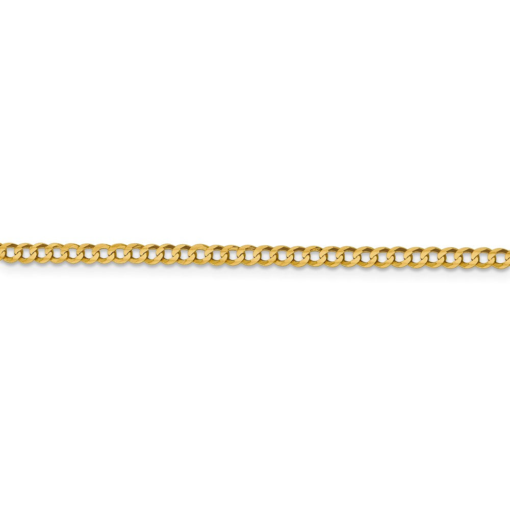 14k 3.1mm Lightweight Flat Cuban Chain