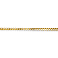 14k 3.1mm Lightweight Flat Cuban Chain
