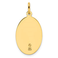 Leslie's 14k Polished and Satin Oval St. Christopher Pendant
